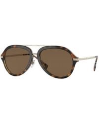 Burberry - Be4377 300273 Sunglasses Plastic Pilot - Lyst