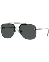 Versace - Ve2296 100187 Sunglasses Metal Squared Normal - Lyst