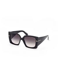 Tom Ford - Ft0921 Jacquetta 01B Sunglasses Injected Squared Normal Shaded - Lyst