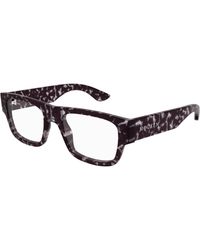 McQueen - Am0511O 002 Optical Frames Acetate Transparent Squared - Lyst