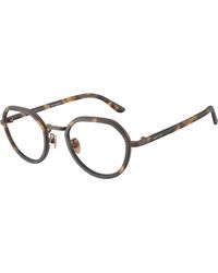 Giorgio Armani - Ar5167 6405 Optical Frames Metal Transparent Round Normal - Lyst