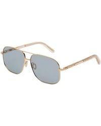 MM6 by Maison Margiela - D68 Lunettes 21 Occhiali Da Sole Metallo Azzurro Squadrata Normale - Lyst