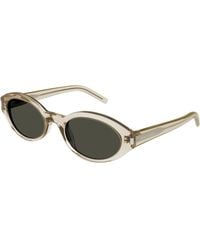 Saint Laurent - Sl 567 003 Sunglasses Acetate Round Normal - Lyst