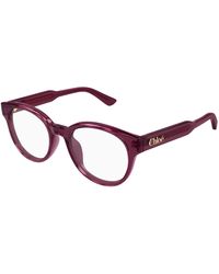 Chloé - Ch0343Oa 005 Optical Frames Acetate Transparent Round - Lyst