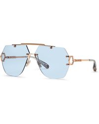 Philipp Plein - Spp111 Plein Sleek 8Fcf Sunglasses Metal Geometric Photochromatic - Lyst