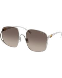 Miu Miu - Mu A57S 1Bc30S Sunglasses Metal Squared Normal Shaded - Lyst