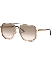 Philipp Plein - Spp187M Plein Legacy 8L7G Sunglasses Metal Geometric Normal Nuanced - Lyst
