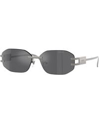 Versace - Ve2274 10016G Sunglasses Metal Geometric Mirror - Lyst