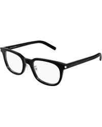 Saint Laurent - Sl 840/J 001 Optical Frames Acetate Transparent Squared - Lyst