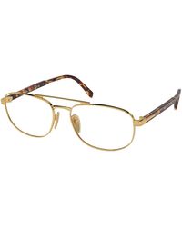 Prada - Pr A56V 5Ak1O1 Optical Frames Steel Round Normal - Lyst