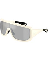 Moncler - Me8003 Snowseeker 50026G Sunglasses Injected Squared Mirror - Lyst