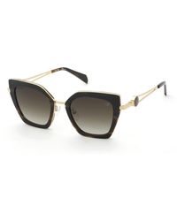 Blumarine - Sbm244 300Y Sunglasses Metal Geometric Normal Nuanced - Lyst