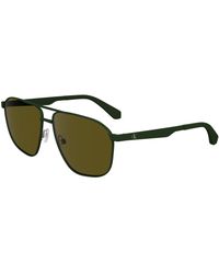 Calvin Klein - Ckj24202S 309 Sunglasses Metal Squared Normal Normal - Lyst
