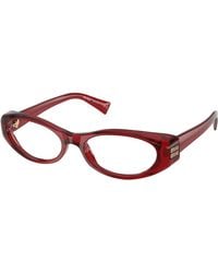 Miu Miu - Mu 03Zv 25M1O1 Optical Frames Acetate Transparent Round Normal - Lyst