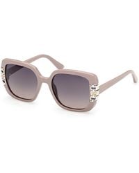 Guess - Gu00294 57B Sunglasses Injected Smoke Squared Normal - Lyst