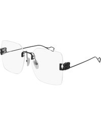 Balenciaga - Bb0113O 001 Optical Frames Metal Transparent Squared - Lyst