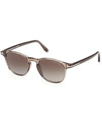 Tom Ford - Ft1302 Holt-02 45B Sunglasses Acetate Smoke Round Normal - Lyst