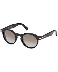 Tom Ford - Ft1358 Thomas-02 01K Sunglasses Acetate Roviex Round Normal - Lyst