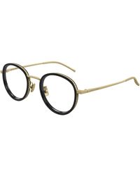 Bottega Veneta - Bv1428Oa 001 Optical Frames Titanium Transparent Round - Lyst