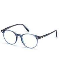 Tom Ford - Ft5695-B 090 Optical Frames Acetate Round Normal Anti Light - Lyst