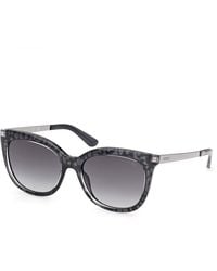 Guess - Gu00354 90B Sunglasses Injected Smoke Cat Eye Normal - Lyst