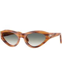 Persol - Po0052S 960/3A Sunglasses Acetate Verde Butterfly Normal Shaded - Lyst