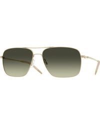 Oliver Peoples - Ov1150S Clifton 5035Bh Sunglasses Metal G15 Squared Normal - Lyst