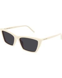 Saint Laurent - Sl 737 Mica Thin 005 Sunglasses Acetate Squared - Lyst