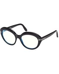 Tom Ford - Ft6095-B 001 Optical Frames Acetate Round Normal - Lyst