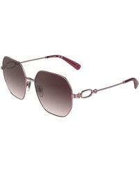 Longchamp - Lo187S 682 Sunglasses Metal Squared Normal - Lyst