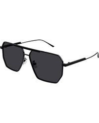 Bottega Veneta - Bv1012S 001 Sunglasses Metal Pilot Normal - Lyst
