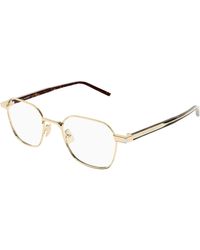 Saint Laurent - Sl 883 006 Optical Frames Metal Transparent Round - Lyst