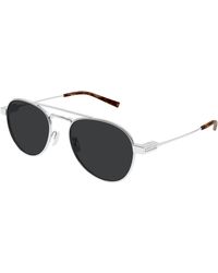 Saint Laurent - Sl 708 002 Sunglasses Metal Round - Lyst