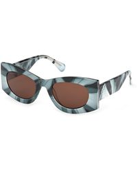 MAX&Co. - Mo0131 93E Sunglasses Injected Geometric Normal - Lyst