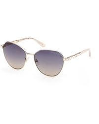 Guess - Gm00036 33W Sunglasses Metal Round Normal - Lyst