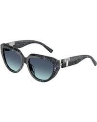 Tiffany & Co. - Tf4238U 84349S Sunglasses Acetate Pillow Normal Shaded - Lyst