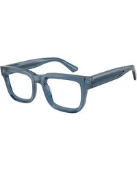 Emporio Armani - Ea3279 6362 Optical Frames Acetate Transparent Squared Normal - Lyst