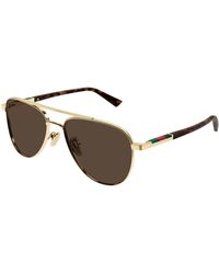 Gucci - Gg1962S 002 Sunglasses Metal Pilot - Lyst