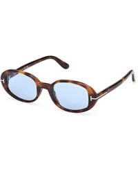 Tom Ford - Ft1364 Iggy 53V Sunglasses Acetate Round Normal - Lyst