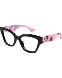Gucci - Gg1424O 012 Optical Frames Acetate Transparent Round - Lyst