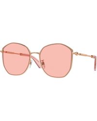 Burberry - Be3153D 1337/5 Sunglasses Metal Geometric Normal - Lyst