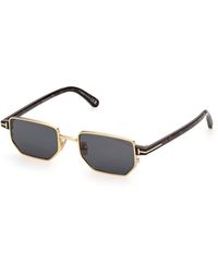Tom Ford - Ft1360 Liam-02 30A Sunglasses Metal Smoke Squared Normal - Lyst