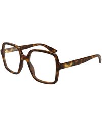 McQueen - Am0538O 002 Optical Frames Acetate Transparent Squared - Lyst