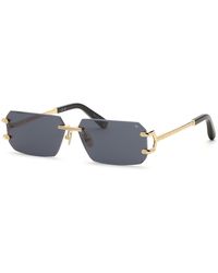 Philipp Plein - Spp219M Plein Sleek 300Y Sunglasses Metal Smoke Geometric Normal - Lyst