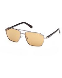 Guess - Gu00301 08E Sunglasses Metal Squared Normal - Lyst