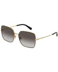 Dolce & Gabbana - Dg2242 13348G Sunglasses Metal Squared Normal Shaded - Lyst