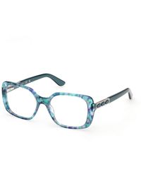 Guess - Gm50054 89 Optical Frames Acetate Squared Normal - Lyst