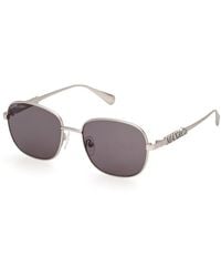 MAX&Co. - Mo0169 17A Sunglasses Metal Smoke Squared Normal - Lyst