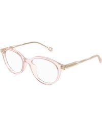Chloé - Ch0316Oa 004 Optical Frames Acetate Transparent Round - Lyst