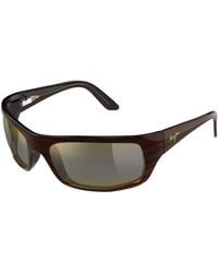 Maui Jim - Mj0202S 003 Occhiali Da Sole Iniettato Bronzo Squadrata - Lyst